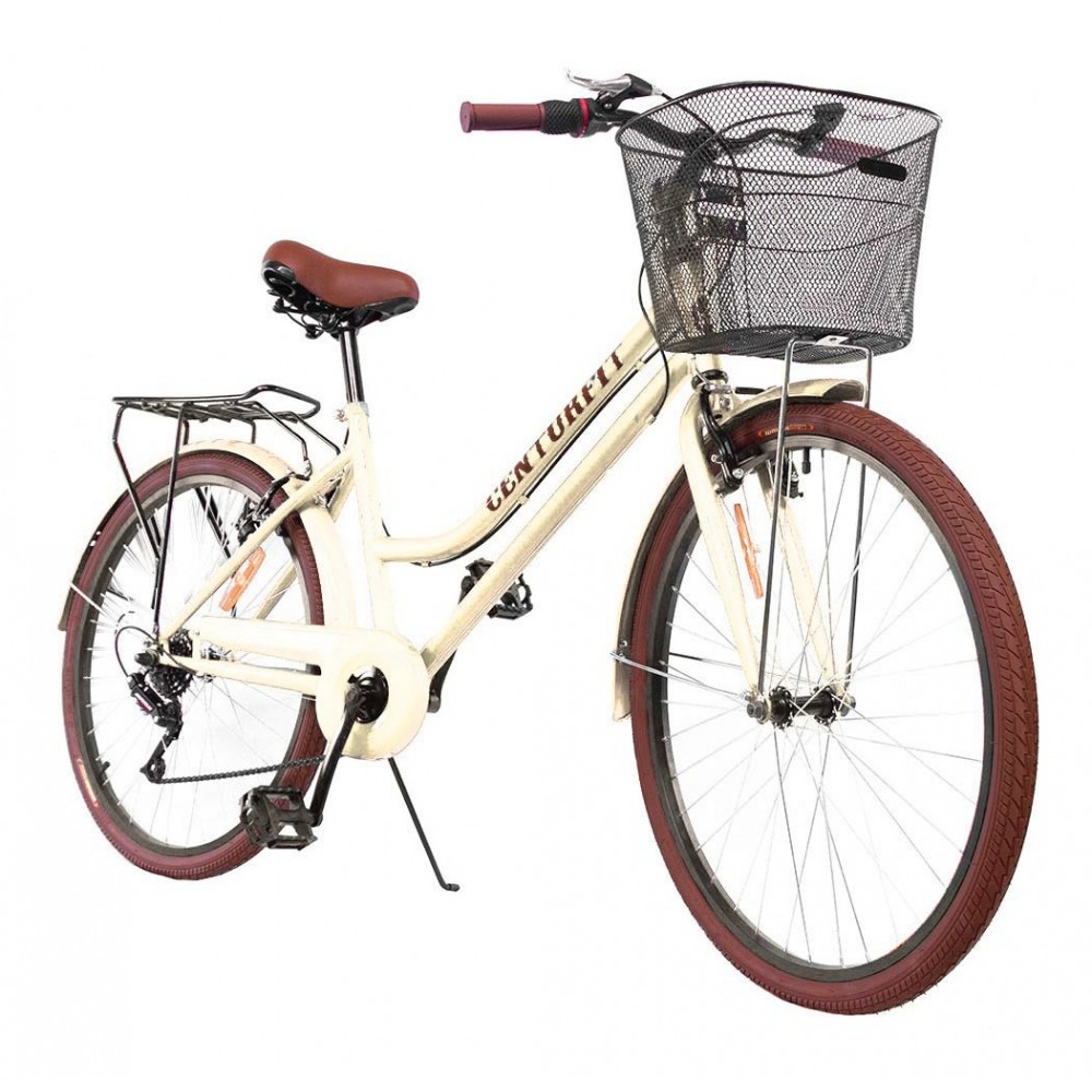 Bicicleta Vintage Amarillo Retro 7vel, 26r..