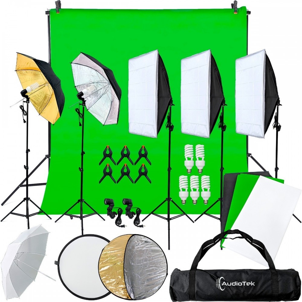 Kit Estudio Fotografico Set Softbox Cicloramas..