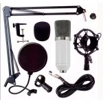 Kit Microfono Condensador Bm700 Youtuber Blanco