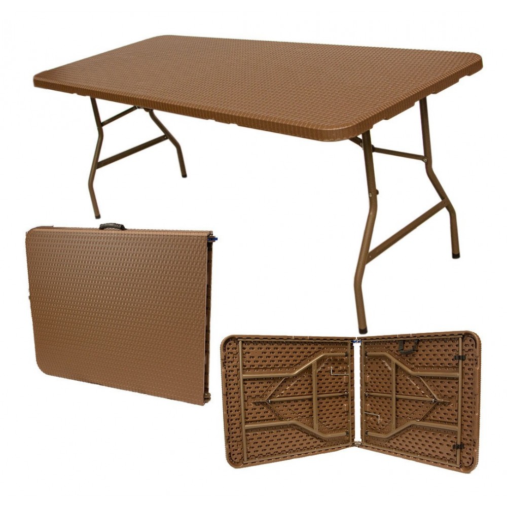 Mesa Plegable 180cm Portafolio Jardin Tipo..