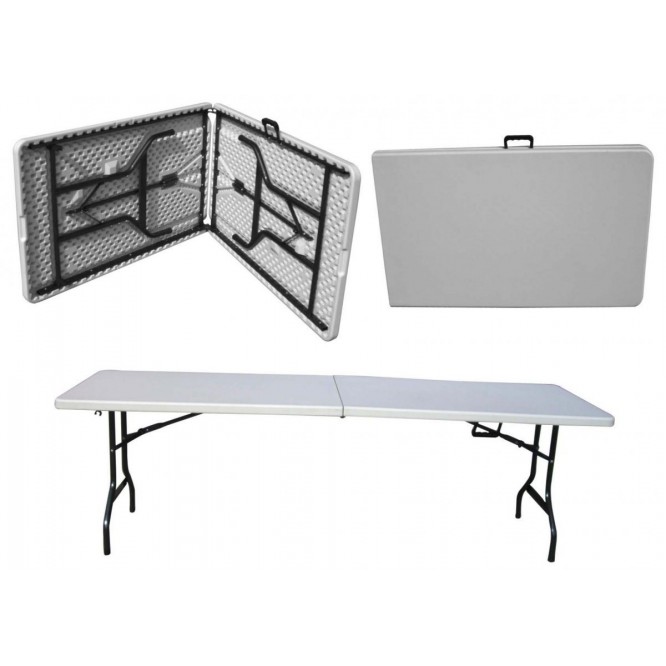 Mesa Plegable Hogar Comedor  Plastico Tipo..
