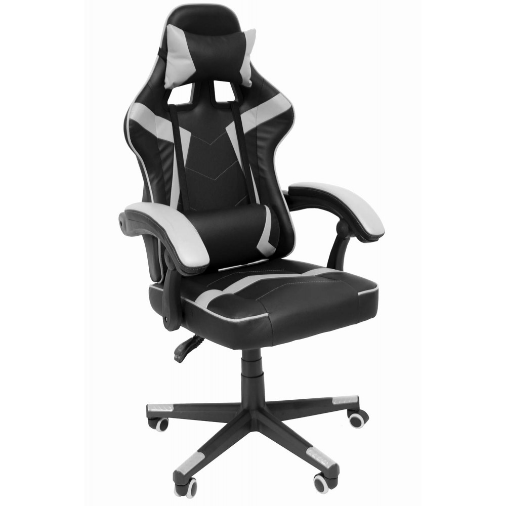 Silla Gamer Audiotek Gaming Blanca Pc..