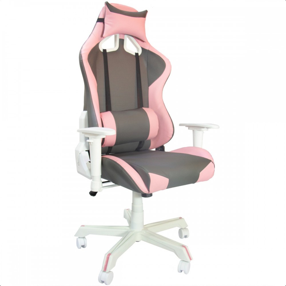 Silla Gamer Gaming Ergonomica Reclinable Rosa..