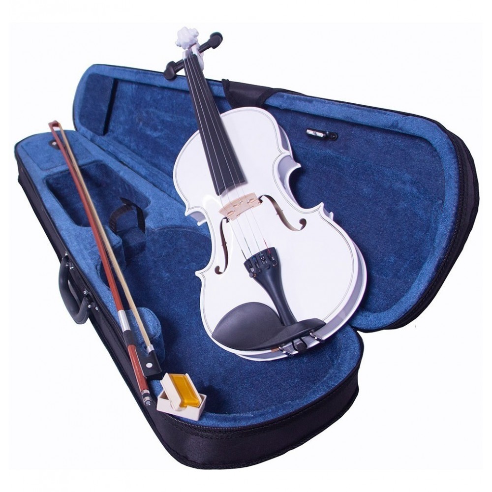Violin 4/4 Profesional Blanco Estuche Accesorios